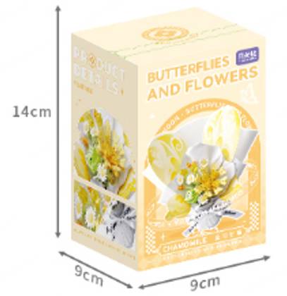 Butterflies & Flowers Building Blocks(Chamomile)