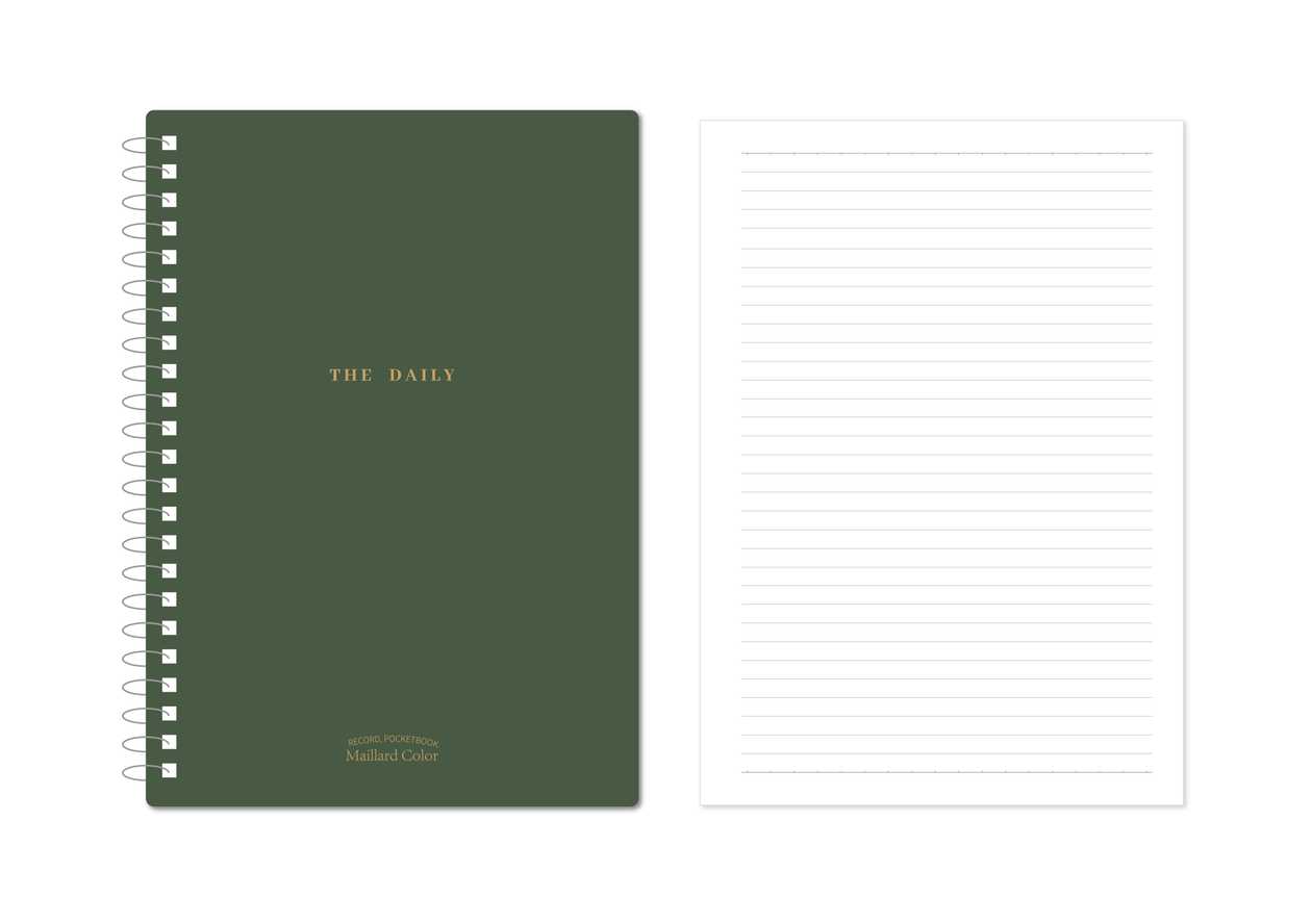 Minimalism Retro Collection A4 PP Wire-bound Book 90 Sheets (Blackish Green)
