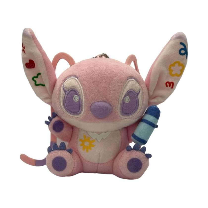 Disney Stitch Collection 5in. Sitting-posture Little Painter Plush Pendant (Angel)