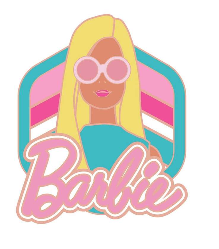 Barbie Shining Collection Glitter Metal Badge (C)