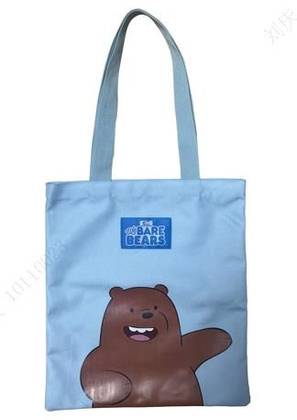 We Bare Bears Seaside Music Festival Shopping Bag(Blue)