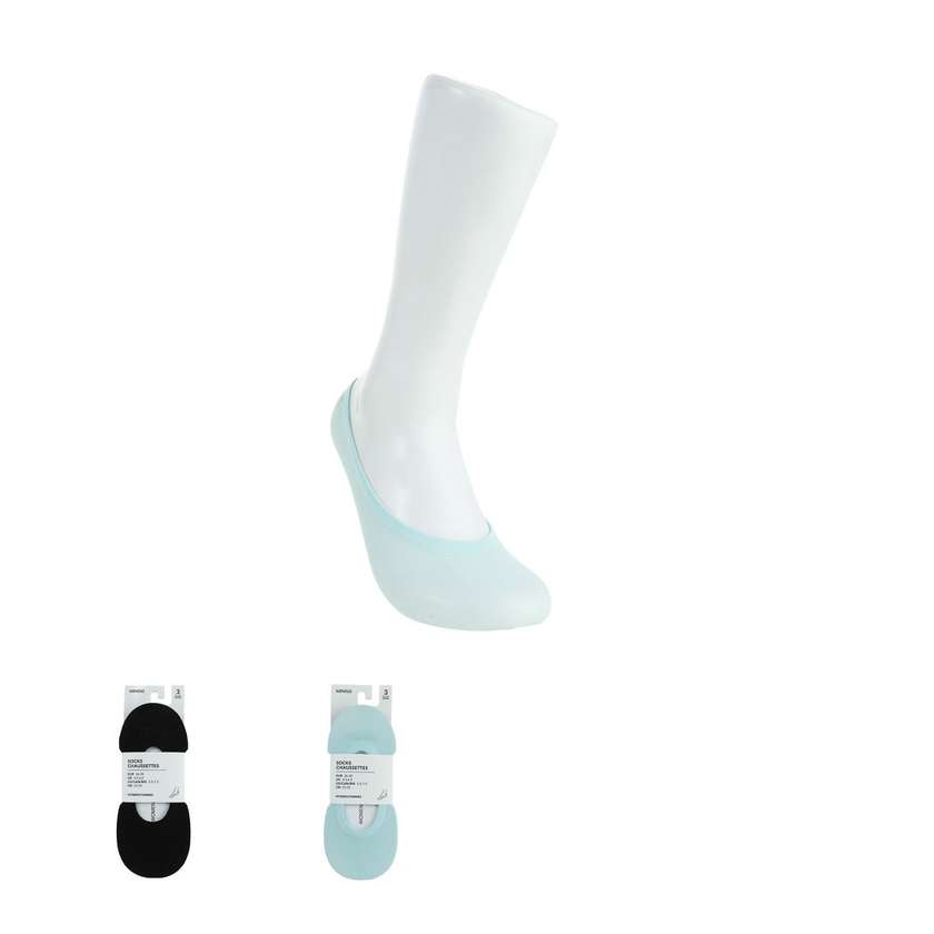 Breathable Glitter Womens No-Show Socks (3 Pairs)