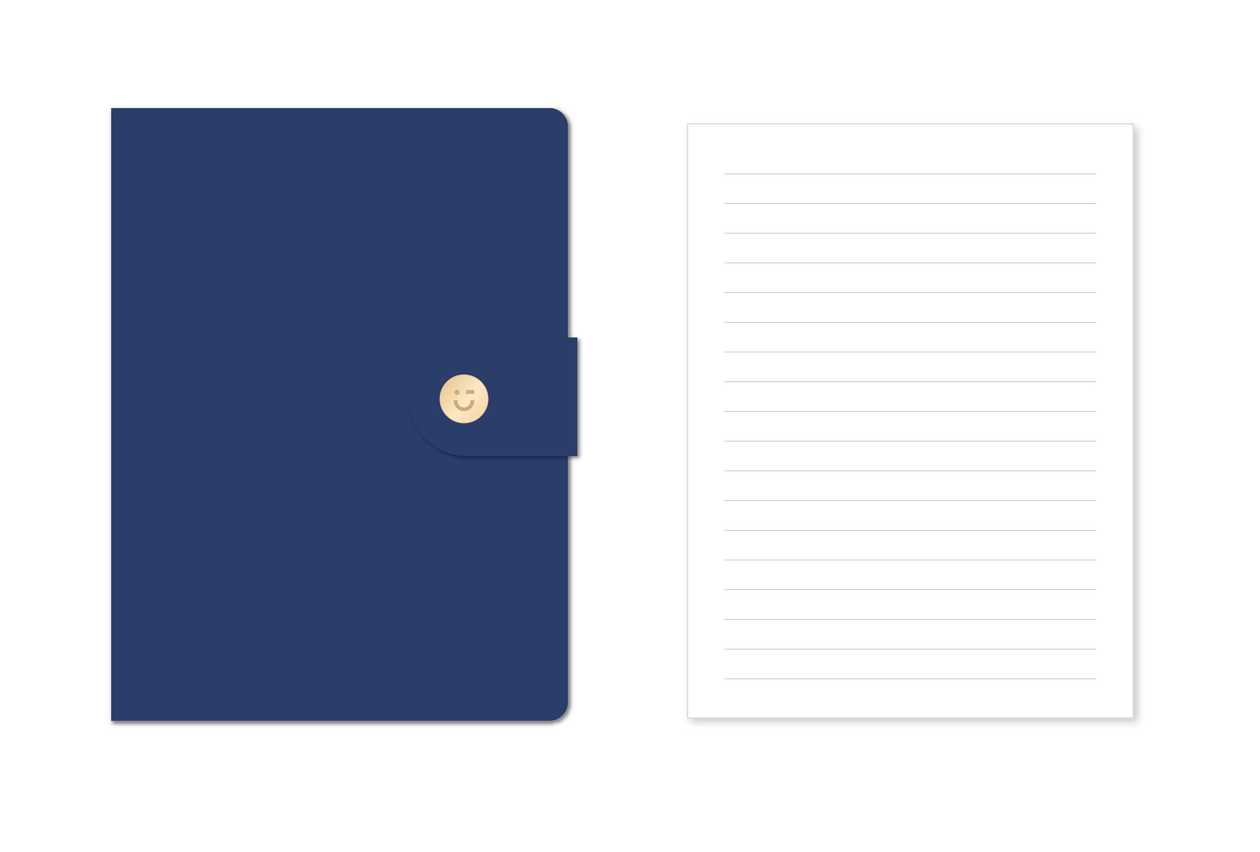 Minimalism Retro Collection B6 Leather Cover Snap Book (120 Sheets) (Midnight Blue)