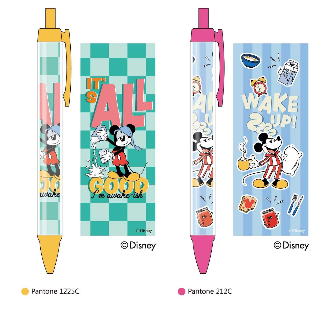 Disney Mickey Food Collection Sandwich Ballpoint Pen (A) (1.0mm, Black) (2 Assorted Models) (PDQ)