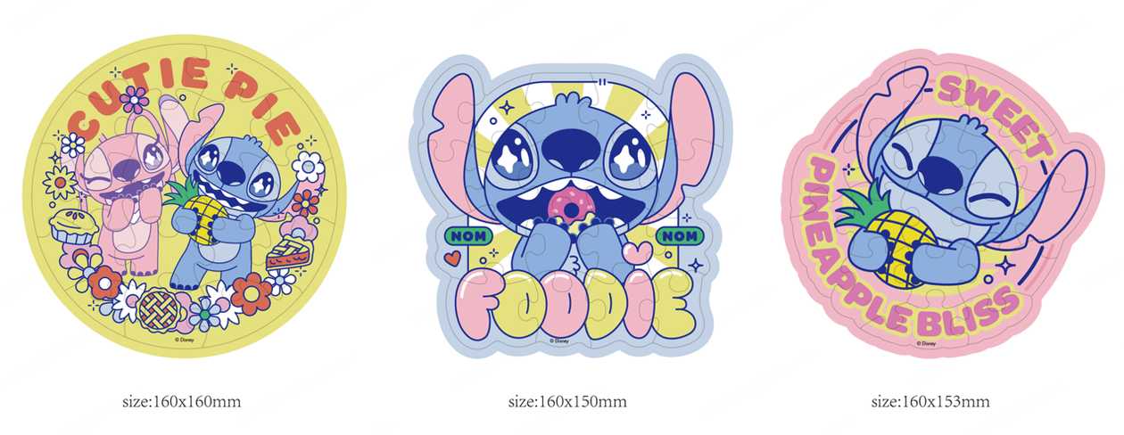 Disney Stitch Dinner Party Collection Figure Soft-Magnet Puzzle (3 Assorted Models) (PDQ)