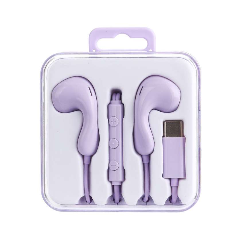 Elegance Series Type-C in-Ear Earphones Model: 6312(Purple)
