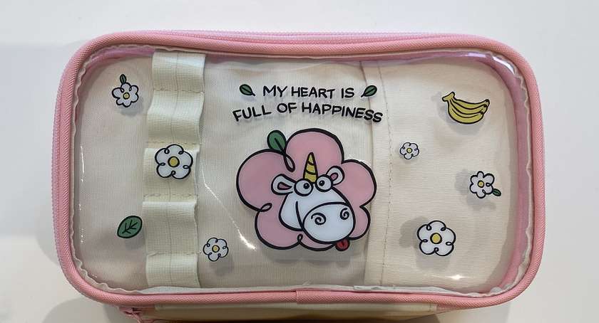 Daisy Minions Collection Double-Layer Stationery Case (Pink)