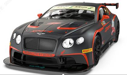 1:24 Sound & Light Alloy Car Model (Genuine License) - Bentley Continental GT3 (Black)
