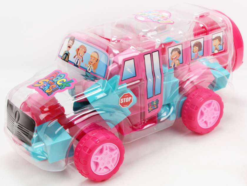 Big Building Blocks - School Bus (Pink)