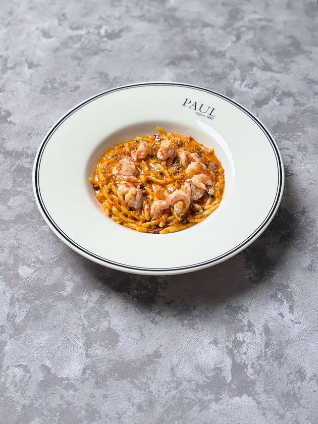 Трофіє з креветками | соус Біск