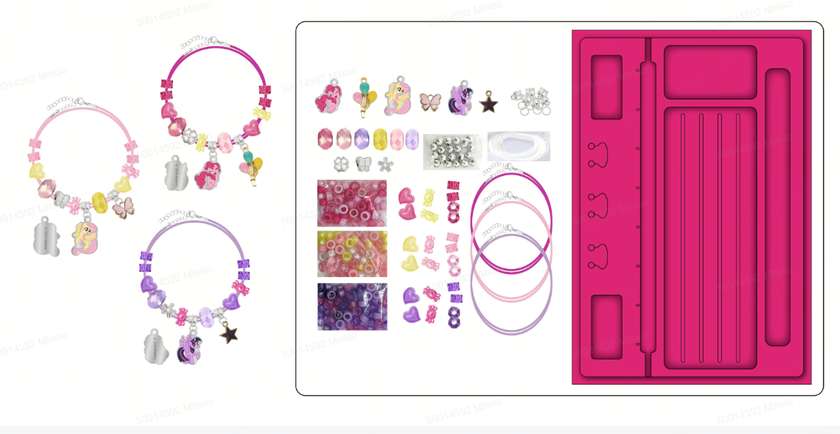 My Little Pony Collection Shiny Bead Bracelet Making Kit (Knitter Included)