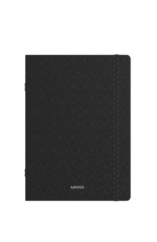 Minimalism Black Collection A4 Saddle Stitch Colored Edge Hardcover Book with Band (80 Sheets)