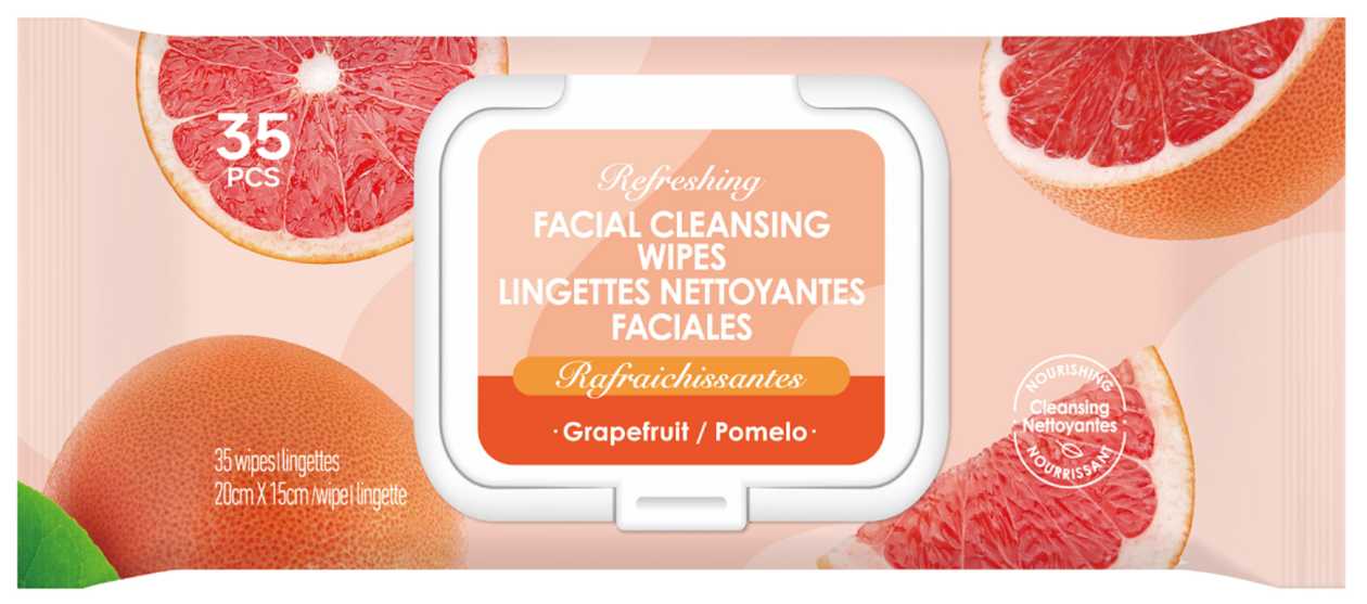 Refreshing Facial Cleansing Wipes(Grapefruit)