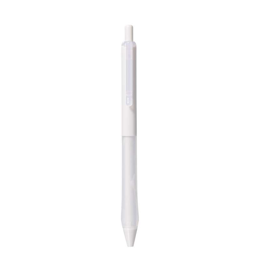 Tireless Collection Retractable Horn Gel Pen (0.5mm, Black) (White Barrel)