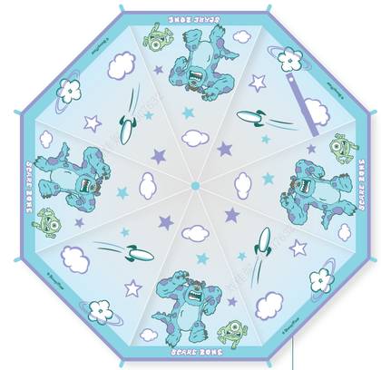 Disney Pixar Collection Transparent Long Handle Umbrella (Sully)