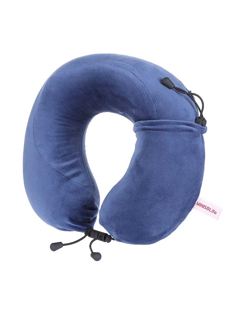 Foldable Memory Foam Neck Pillow (Navy)