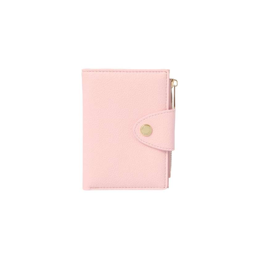 Bi-Fold Zipper Womens Wallet (Light Pink)