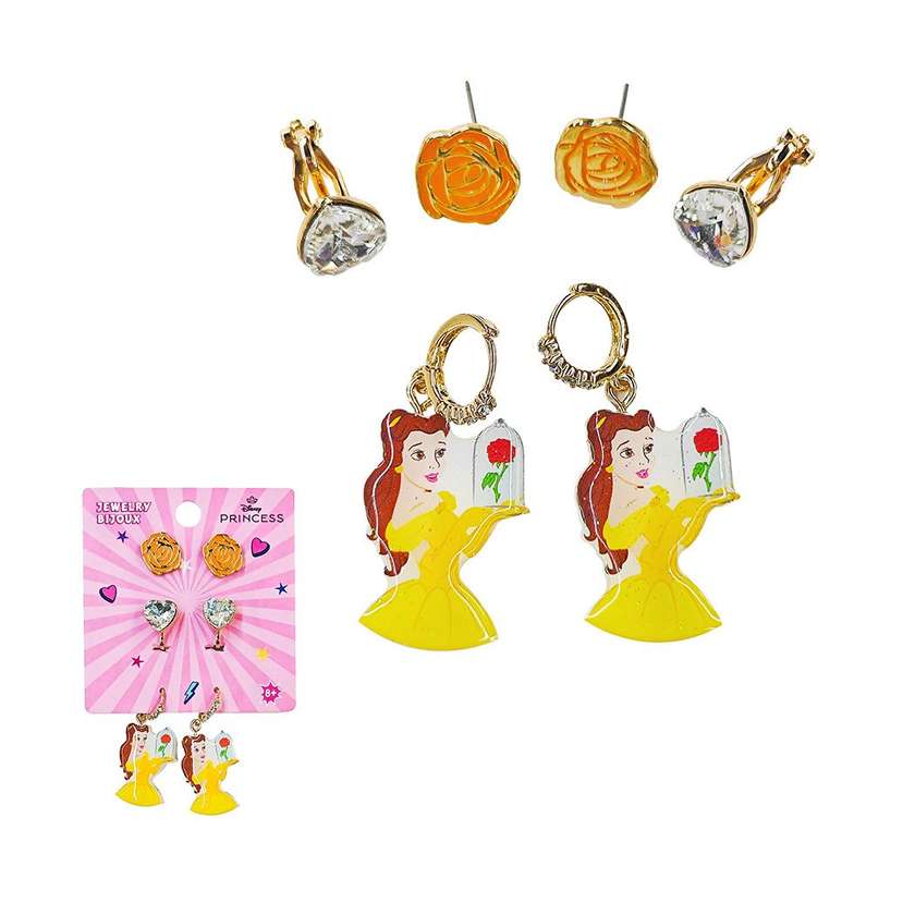 Disney Princess Collection Earrings 3 Pairs (Belle)