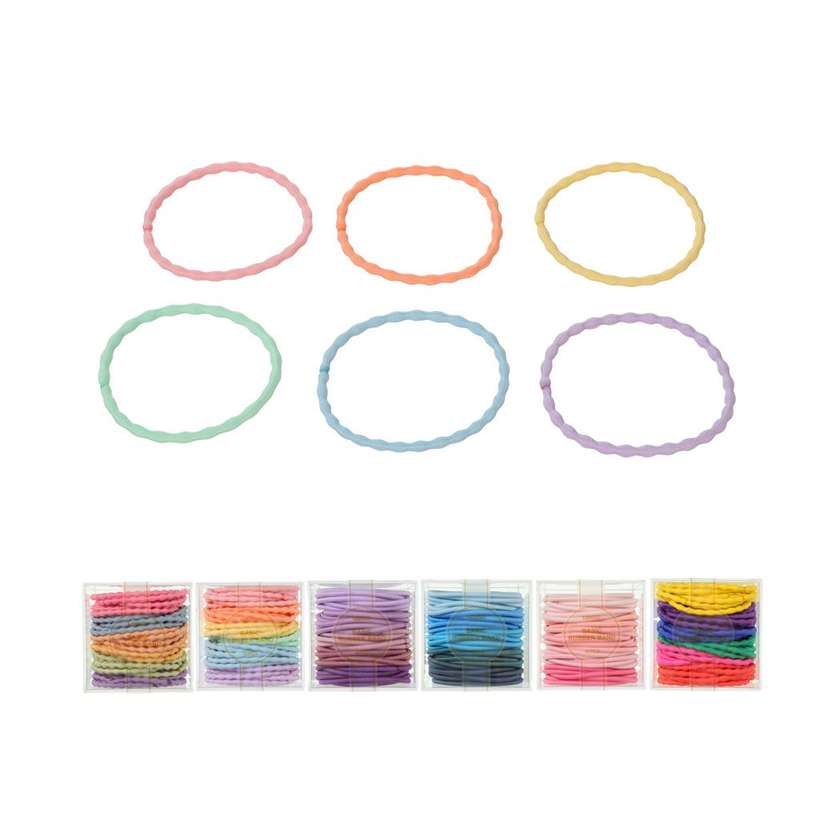 Colorful Hair Ties with Container (40 pcs)