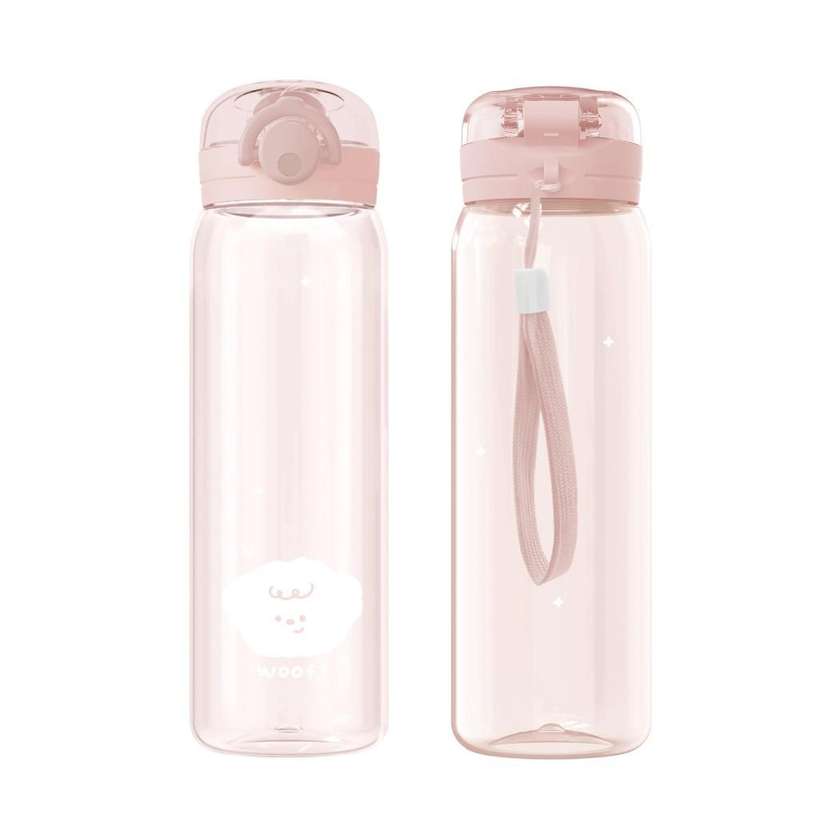Animal Series Flip Top Plastic Bottle 620mL(Pink)