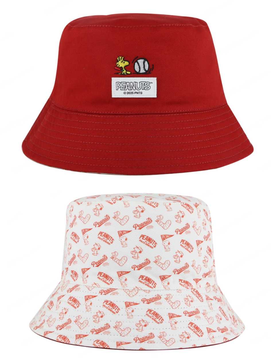 Snoopy Collection Double-Sided Bucket Hat(Red)