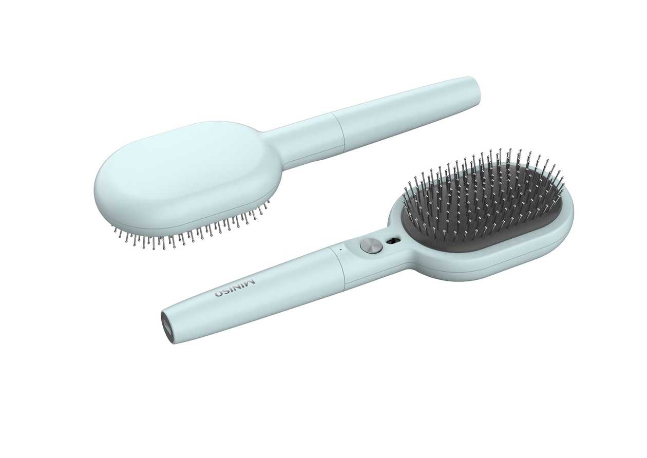 Classic Series Rechargeable Negative lon Hair Brush Model: EA21001 (Pale Blue)