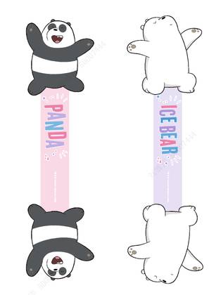 We Bare Bears Seaside Music Festival Cable Organizers (2 pcs)(Ice Bear & Panda)