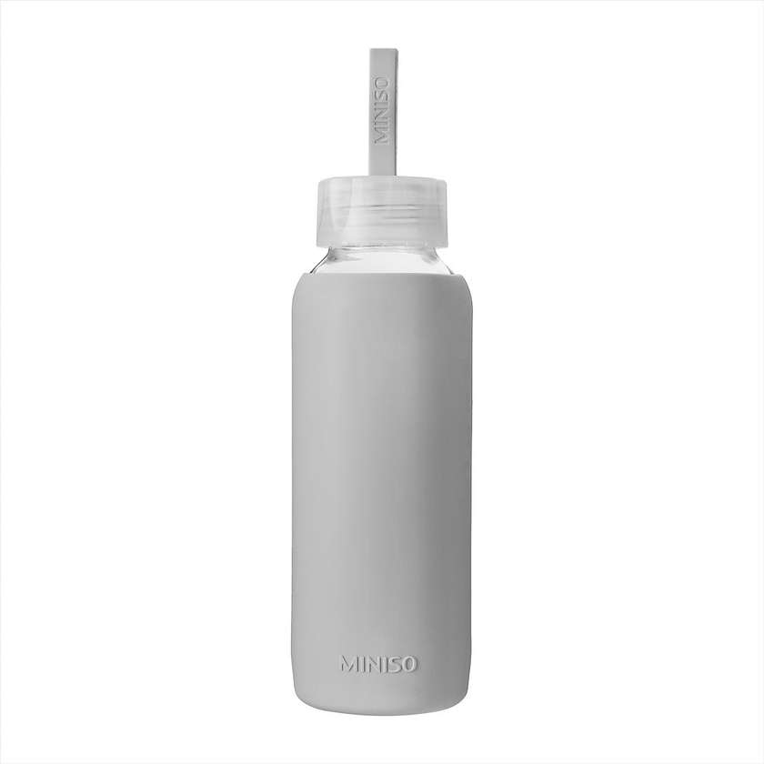 Glass Bottle with Silicone Cover 300mL(Gray)