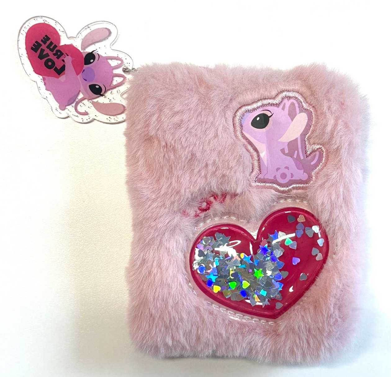 Disney Stitch Collection Angel Plush Hardcover Book with Glitter 7.5x9.5cm (64 Sheets) (PDQ)