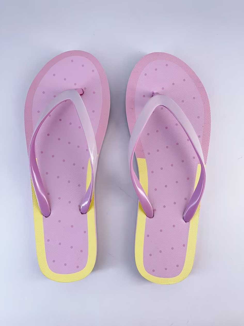 Ice Cream Color Womens Flip-Flops(Purple,35-36)