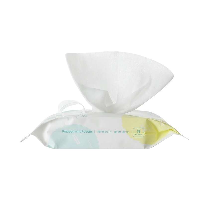 Super Mini Cool Pocket Pack Wet Wipes (8 Wipes×8 Packs)