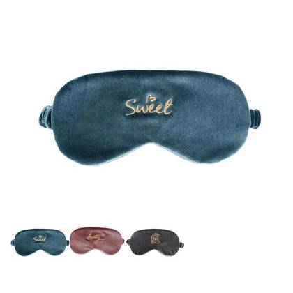 Embroidered Letter Eye Mask