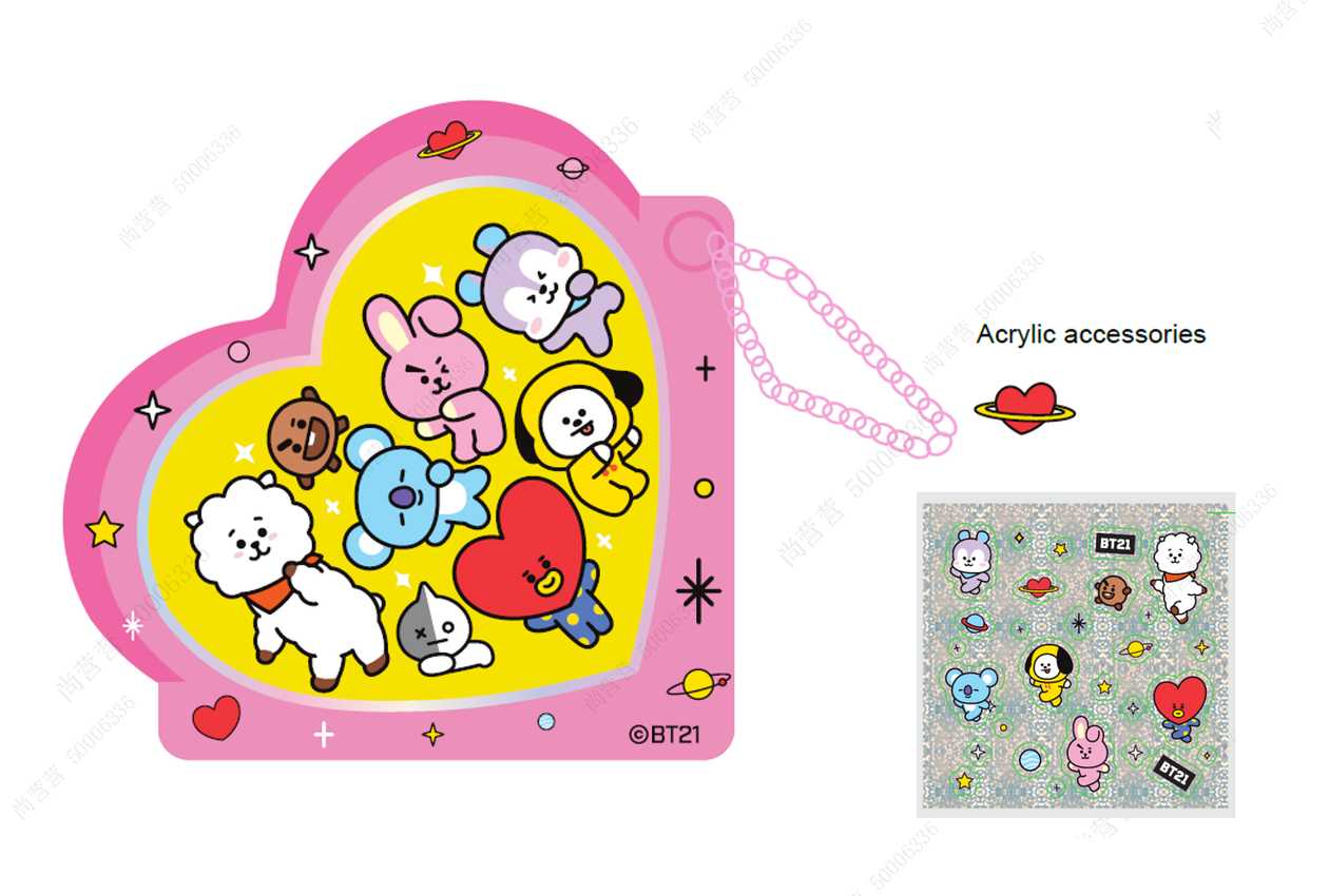 BT21 Collection Pen Holder (Stickers Included) PDQ