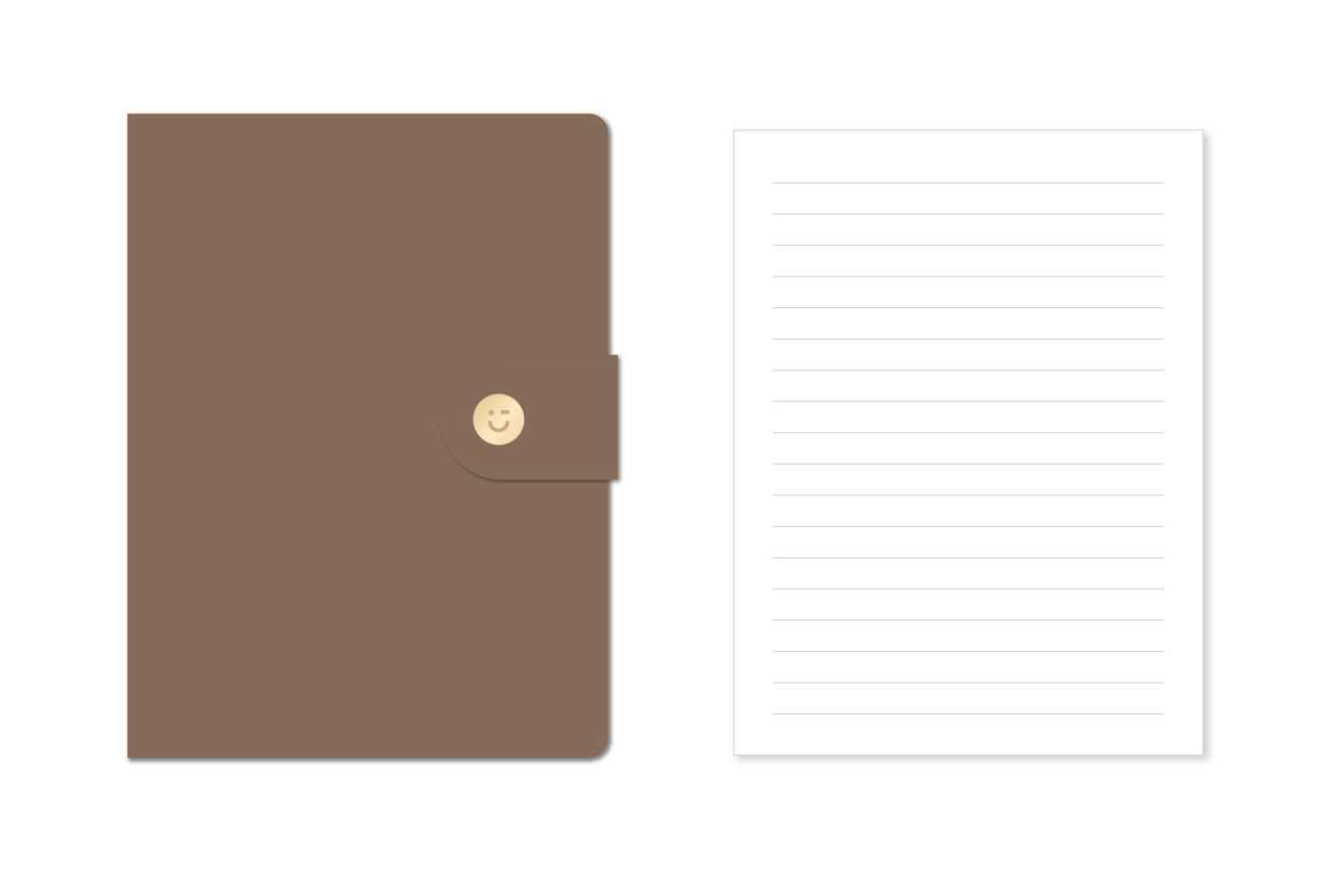 Minimalism Retro Collection B6 Leather Cover Snap Book (120 Sheets) (Mocha Brown)