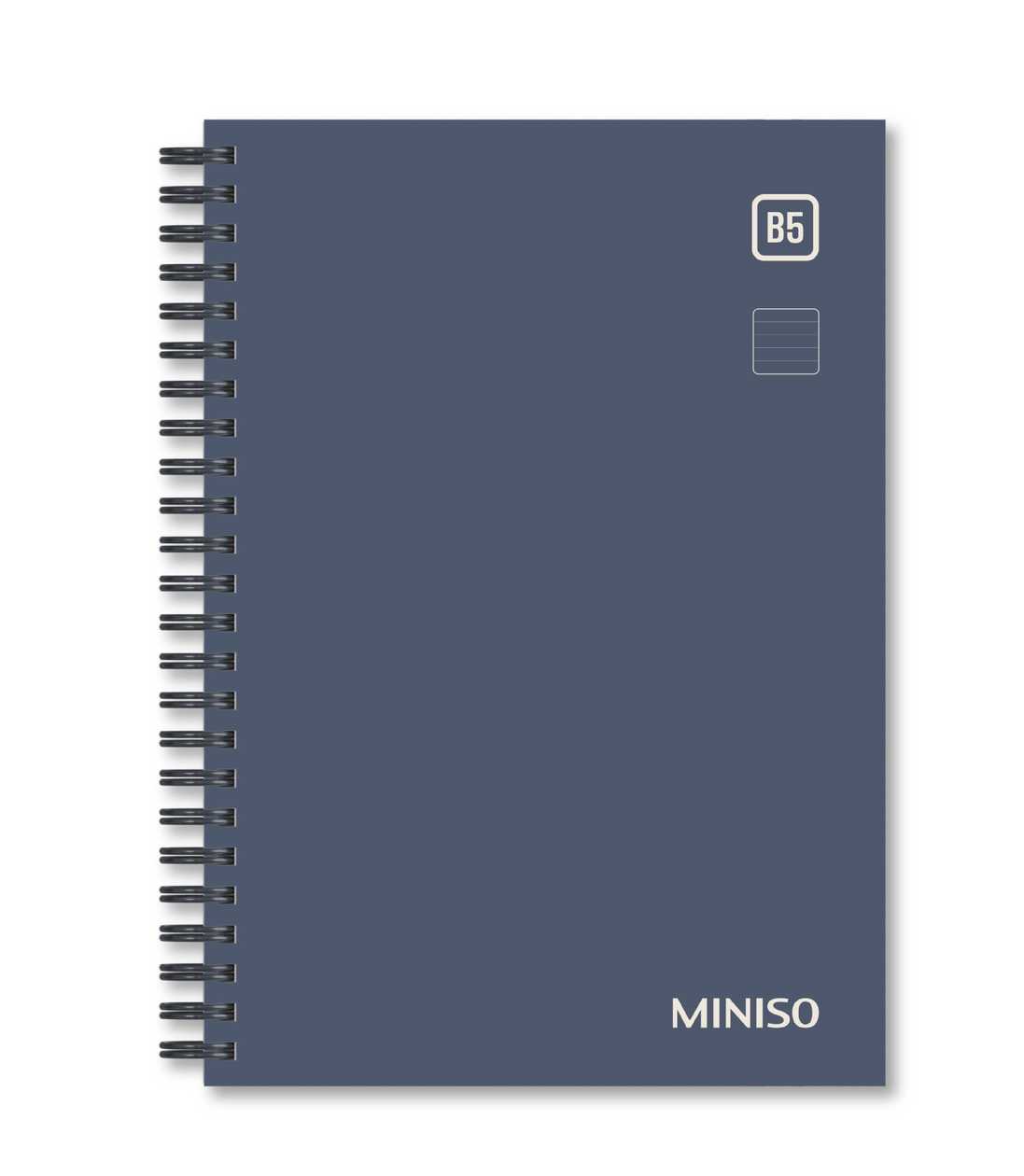 Simple Color Collection B5 Colored-Edge Wire-bound Book (88 Sheets) (Navy Blue)