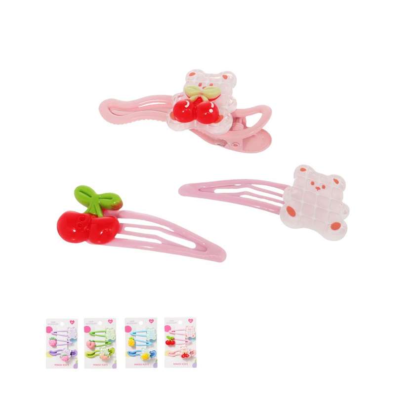 Fruit Little Bear Hair Clips (3 pcs)