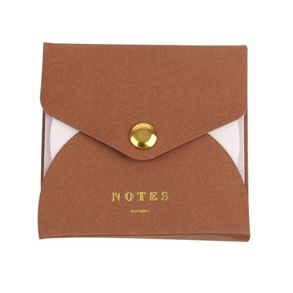 Light Khaki Series Sticky Notes Set with Metal Button (PDQ)