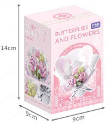 Butterflies & Flowers Building Blocks(Rose)