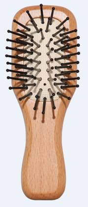 Harmony Series Mini Paddle Nylon-Bristled Cushion Hairbrush