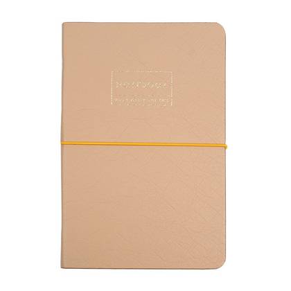 Light Khaki Series A5 PU Cover Hardcover Book (80 Sheets) (PDQ)
