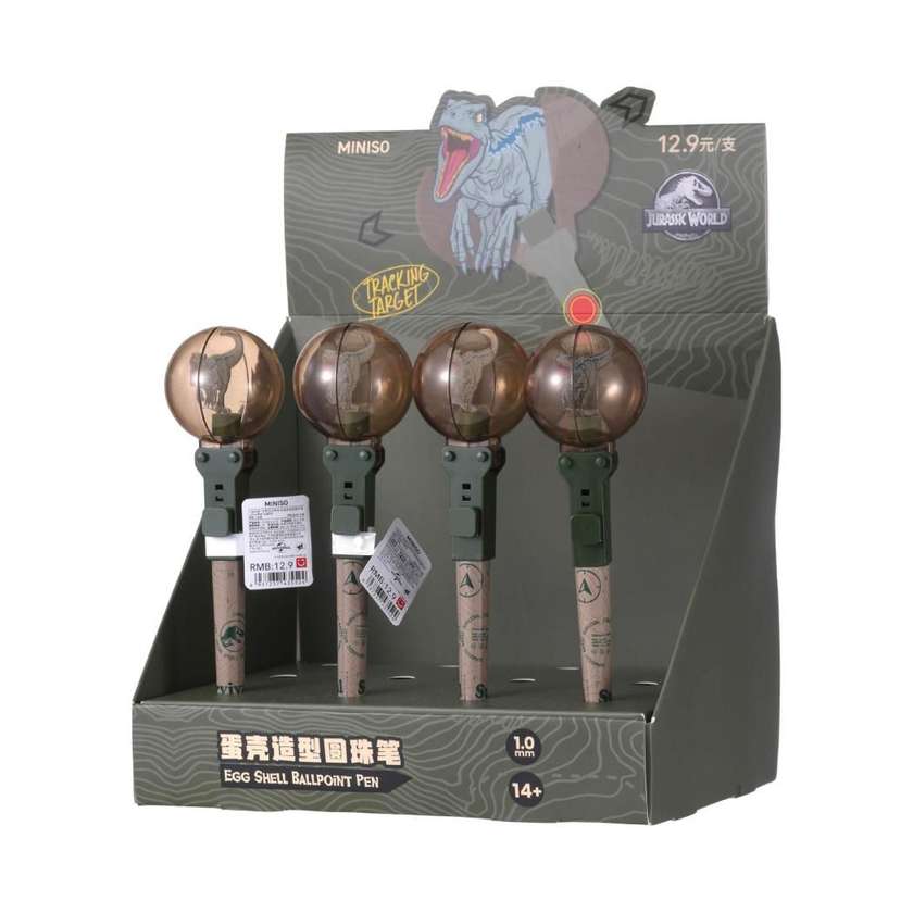 Jurassic World Collection Egg Shell Ballpoint Pen (1.0mm, Black) (Velociraptor) (PDQ)