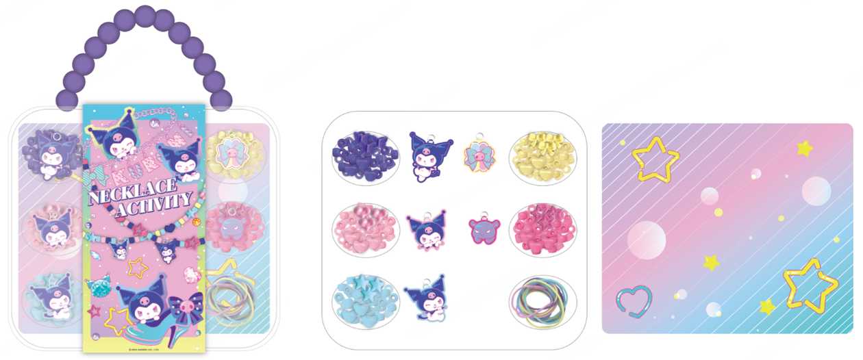 Kuromi Magic Party Collection Quadrate Handheld Box DIY Bead Bracelet Making Kit