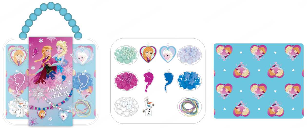 Disney Frozen Collection Quadrate Handheld Box DIY Bead Bracelet Making Kit