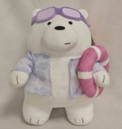 WE BARE BEARS SEASIDE MUSIC FESTIVAL 11in. Plush Toy(Swim Ring Ice Bear)