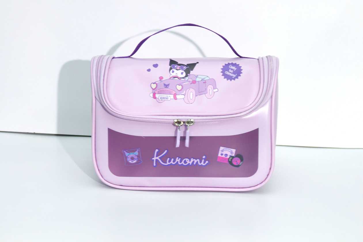Sanrio characters Toiletry Bag with Hook(Kuromi)