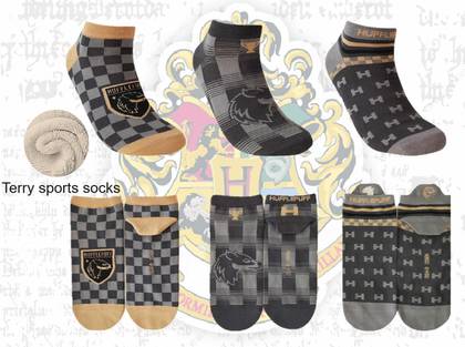 Harry Potter Mens Athletic Ankle Socks (3 Pairs)(Hufflepuff)