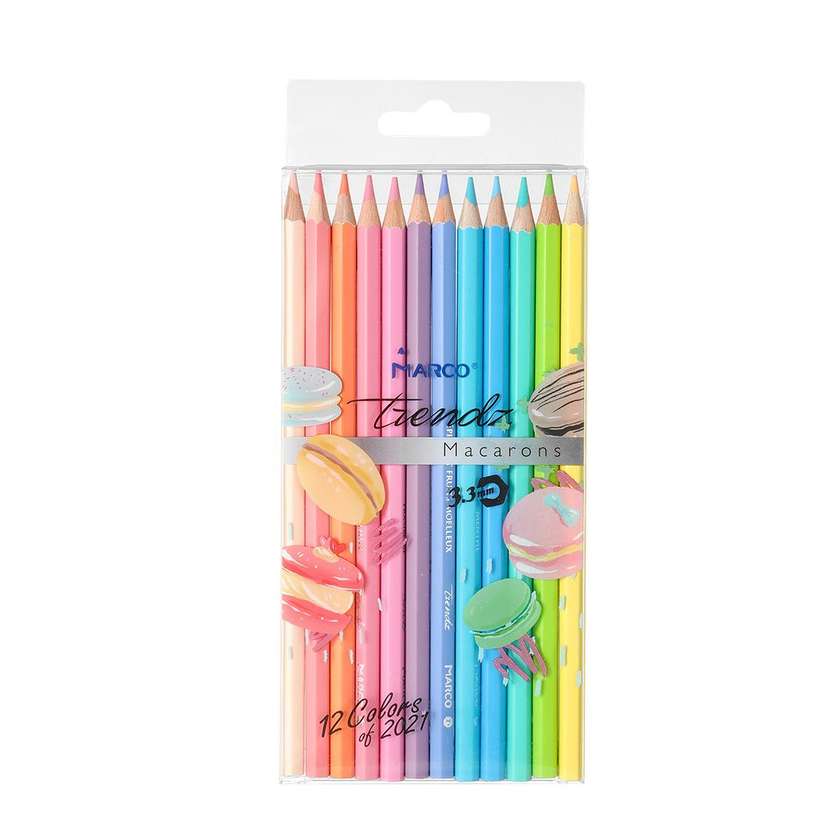 PET Box 12 Colored Pencils(Candy Colors)