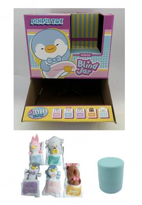 Mini Family Surprise Jar Collection Plush Toy(3.5in. Blanket Plush Toy Surprise Jar, 5 Assorted Mode