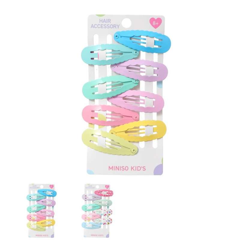 5cm Wave Design Water Drop Hair Clip (8 pcs)
