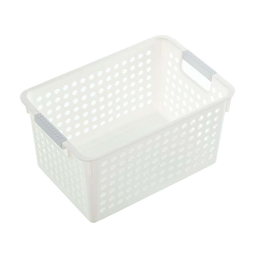 Storage Box with Handle (Tall Version, L)(White)